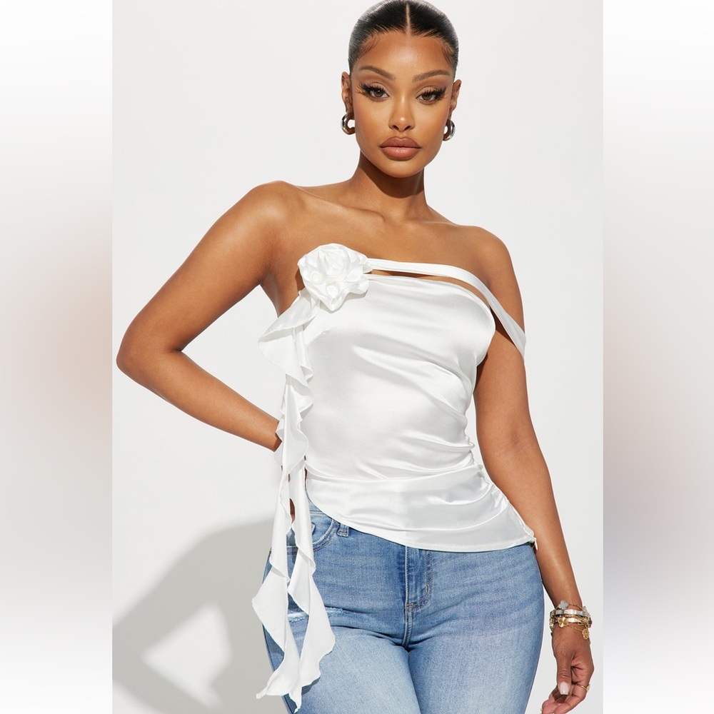 White satin top